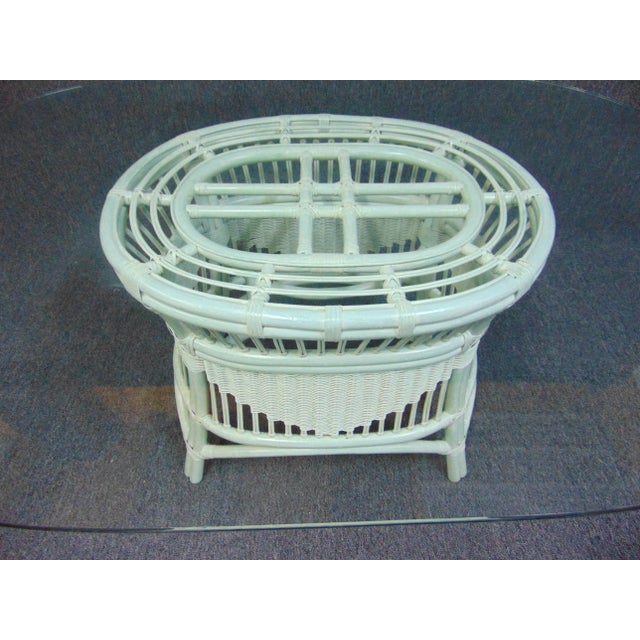 Ficks Reed Ficks Reed Rattan & Wicker Dining Table For Sale - Image 4 of 7