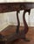 Mid 20th Century French Provincial Style Oval Marble-Top Center Table | Italian Marble | Carved Rose Garland Apron | Lyre Base For Sale - Image 11 of 14