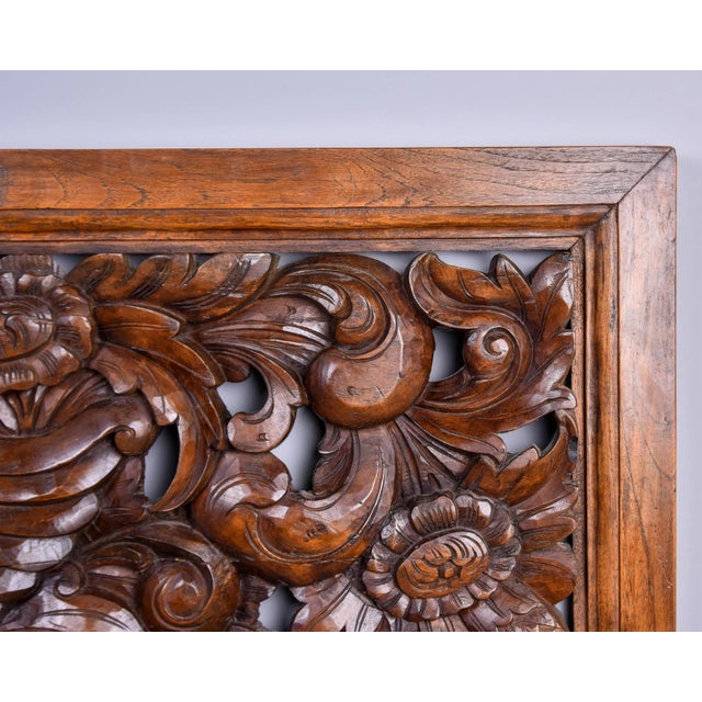 Large Early 20th Century Intricately Hand Carved Walnut Panel For Sale - Image 4 of 11