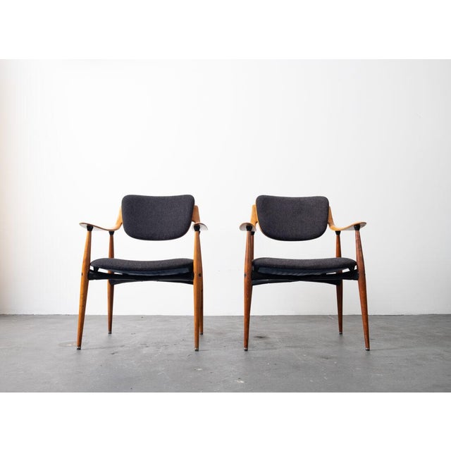 Wood Vintage Armchairs by Hagafors, 1960s, Set of 2 For Sale - Image 7 of 7