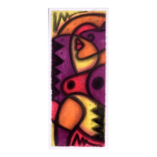 Abstracted Nude Figurative in Pastel on Paper by Kelvin Curry For Sale