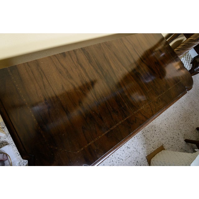 Wood English/Irish Mahogany Consoles With Cabriole Legs - A Pair For Sale - Image 7 of 8