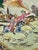 Mid 20th Century Vintage Chinoiserie Porcelain Equestrian Fox Hunt Scene Bowl in Cobalt Blue & Gilt For Sale - Image 5 of 12