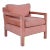 Mid 20th Century Mid Century Modern Milo Baughman Parsons Style Pink Mohair Lounge Chair For Sale