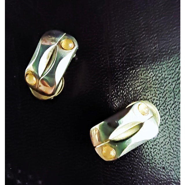 Vintage Ear Clips in Sterling Silver by Maria Berntsen for Georg Jensen, 1990s, Set of 2 For Sale - Image 9 of 12
