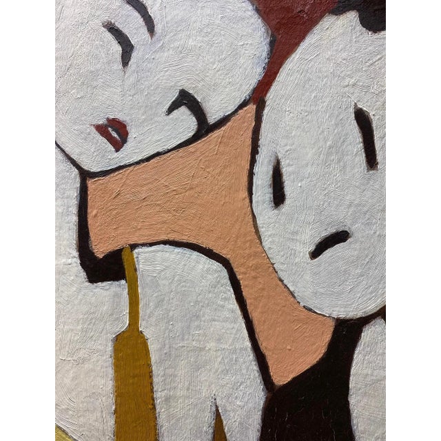 1990s Gilbert Pauli, Enfance Déchirée, 1997, Oil on Canvas For Sale - Image 5 of 9