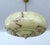 Metal Art Deco Pendant Light in Marble Glass, 1930s For Sale - Image 7 of 18