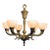 Myran Allan Luxury Lighting Neoclassical Bronze and Alabaster Chandelier For Sale