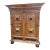 1900-1909 Unique Carved Oak 2 Door Cabinet For Sale