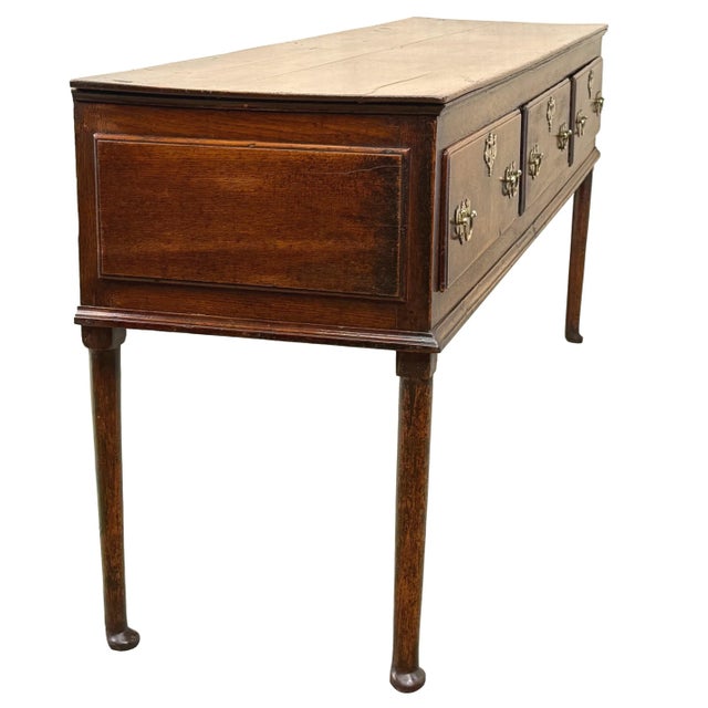 Antique Oak Padfoot Dresser Base, 1740 For Sale - Image 6 of 13