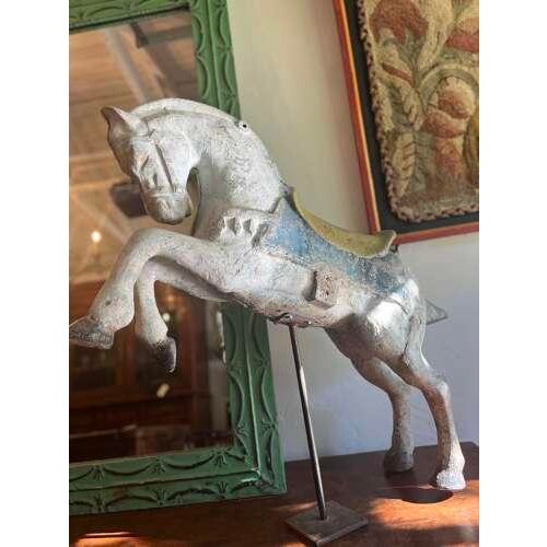 Chinese Carousel Horse on Stand, Circa 1940 For Sale - Image 9 of 10