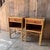 Wood Cane Bedside Tables with Drawer and Enclosed Shelf, Set of 2 For Sale - Image 7 of 9