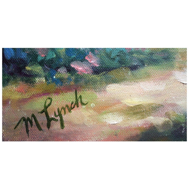 1970s Pacific Grove Beach Cottage Garden Landscape by M. Lynch For Sale - Image 5 of 5