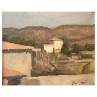 René Guinand, Countryside Landscape in Sanary, Oil on Canvas For Sale