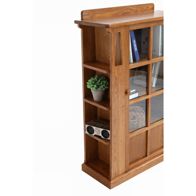 Mission 1 Door Bookcase With Side Shelves - MC For Sale In Chicago - Image 6 of 10