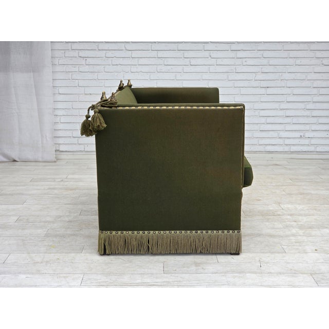 Danish 2-Seater Drop-Arm Spanish Sofa in Furniture Wool, 1970s For Sale - Image 13 of 18