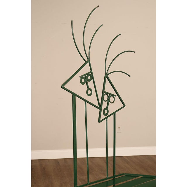 Abstract W. Travis 1998 “Sisters” Painted Metal Sculpture Bench For Sale - Image 3 of 18