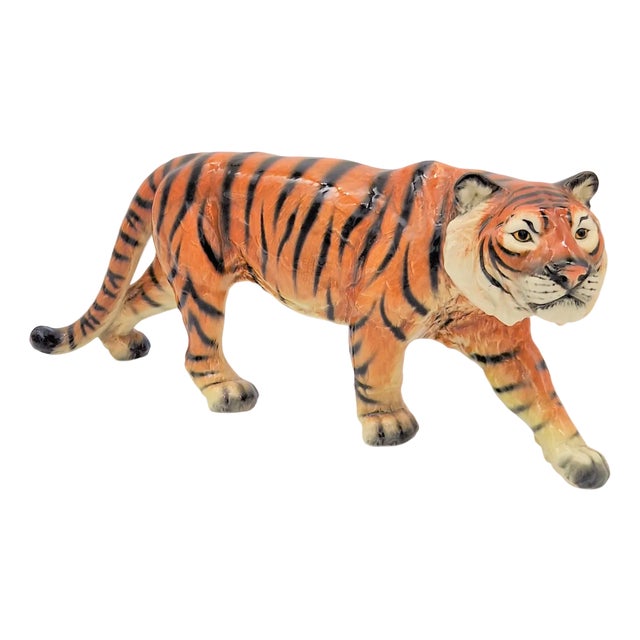 Tiger Figurine in Porcelain by Göbel, 1970s For Sale