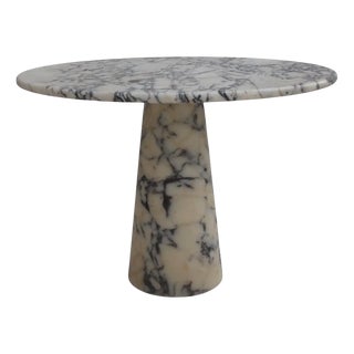 Viola Veined Violet Round Dining Table by Angelo Mangiarotti For Sale