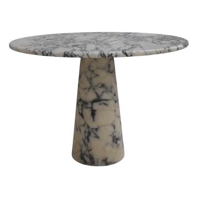 Viola Veined Violet Round Dining Table by Angelo Mangiarotti For Sale