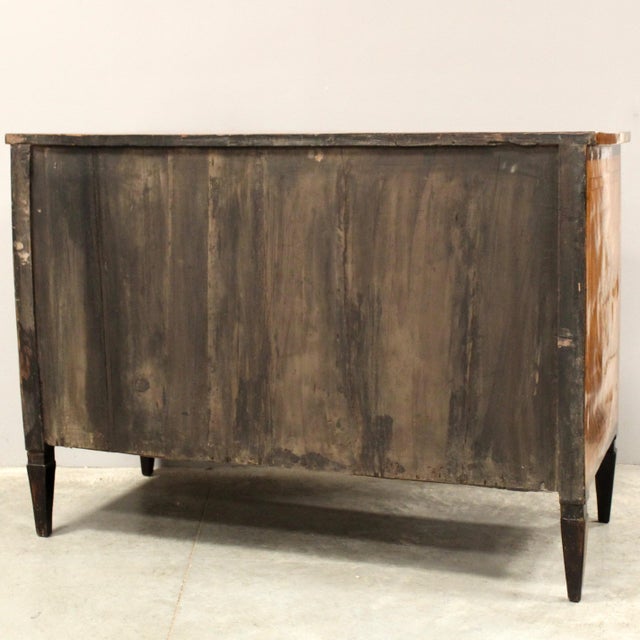 Wood Antique Louis XVI Italian Chest of Drawers in Walnut, 1700s For Sale - Image 7 of 15