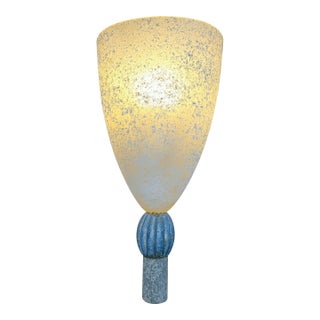 1980s Italian Seguso Murano Frosted Glass Wall Lamp For Sale