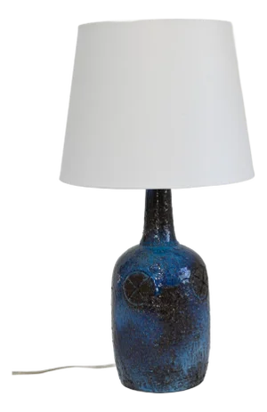 Brutalist Danish Handmade Stoneware Table Lamp by Sejer, 1970s