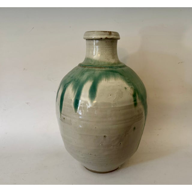 19th Century Japanese Celedon Glazed Jar For Sale - Image 4 of 6