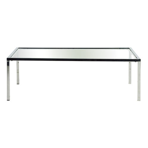 Chrome and Glass Coffee Table, 1980s For Sale