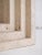 Beige Post Modern Travertine Side Table With Glass Top For Sale - Image 8 of 10