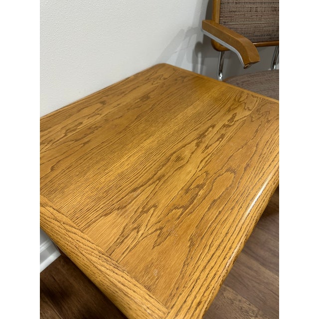 1980s Lane Perception Side Table by Warren Church | Mid Century Modern Oak | 1950s MCM For Sale - Image 5 of 8