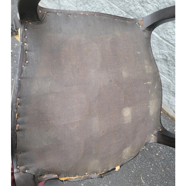 Pair of 1890s Louis XV Carved, Ebonized and Upholstered Bergere Chairs For Sale - Image 11 of 13