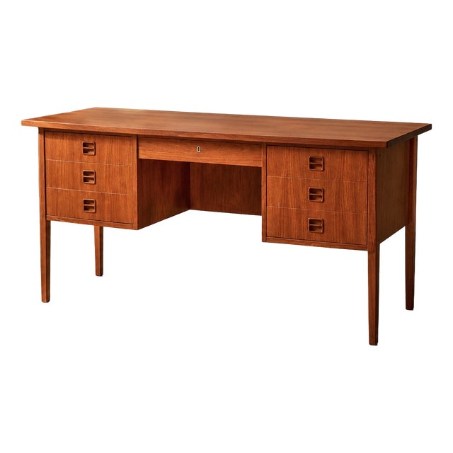 Danish Freestanding Executive Desk For Sale