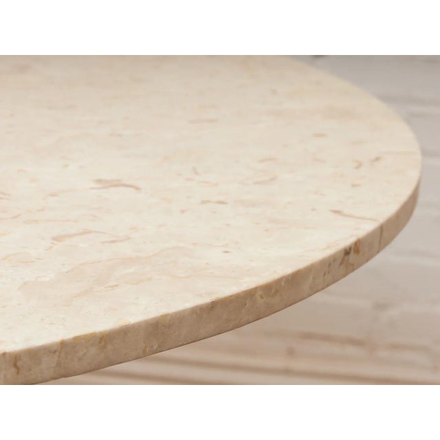 White Mid 20th Century Travertine Tulip Dining Table For Sale - Image 8 of 11