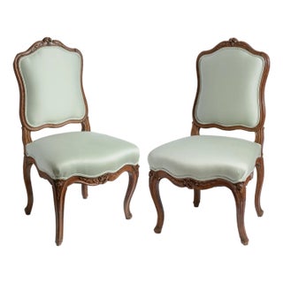 Pair of Early 19Th. C French Louis XV Style Bergère Chairs For Sale