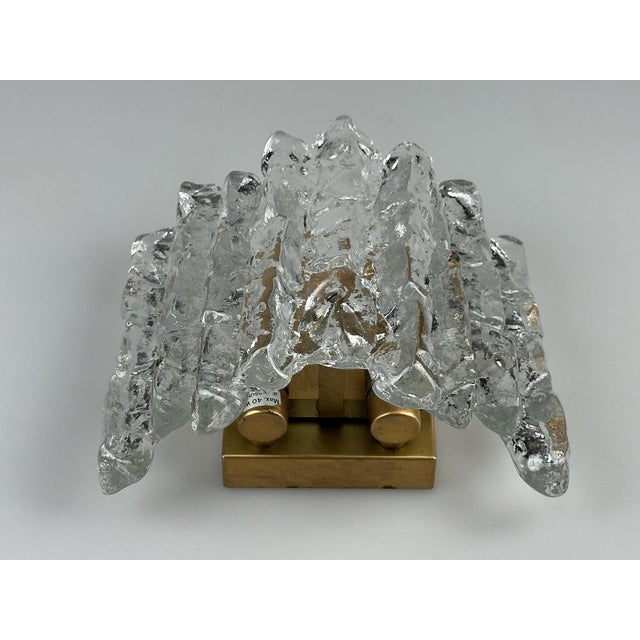J.T. Kalmar Vintage Ice Glass Wall Lamp by J.T. Kalmar, 1970s For Sale - Image 4 of 18