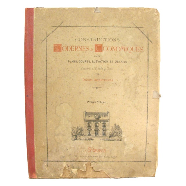 1880s French Architectural Lithograph Folio, 25 Sheets For Sale - Image 10 of 10