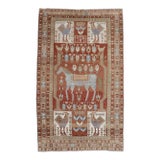 Rare Antique Horse Rooster Shirvan Caucasian Rug Dated 1948 For Sale