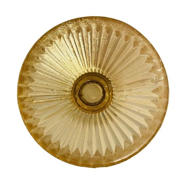 Peach Vintage Jeanette Glass Iris & Herringbone Pattern Peach Luster Ware Vase For Sale - Image 8 of 8