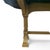 Wood Vintage Butter Yellow Painted Trestle Sofa Table With Scalloped Top For Sale - Image 7 of 18