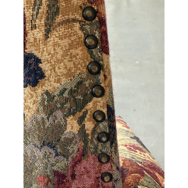 Mid-Century Floral Upholstery Armchair in the style of Marco Zanuso, Italy, 1970s For Sale - Image 9 of 18