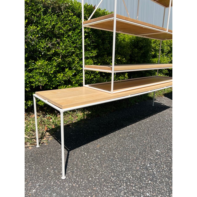 Paul McCobb Planner Group Attributed Etagere in White Iron and Light Maple. For Sale In Charleston - Image 6 of 8