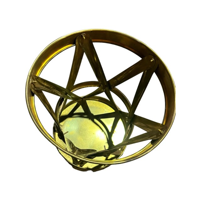 Mid 20th Century Mid Century Brass Drum Table For Sale - Image 5 of 7