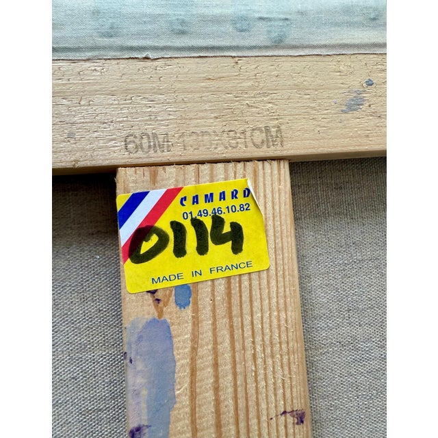 Textile Shahla Dadsetan, Large Abstract Painting French Iranian Shahla Dadsetan Plongee Dans Ma Pensee, 2005 For Sale - Image 7 of 11