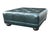 Wood Vintage Deep Green Tufted Leather Ottoman For Sale - Image 7 of 11