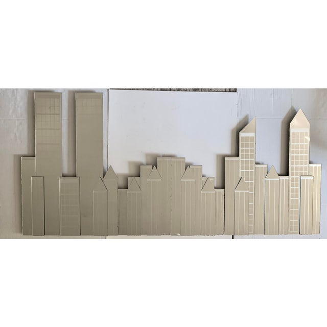 Vintage 1980s New York City Etched Skyline Mirror Wall Art Chairish