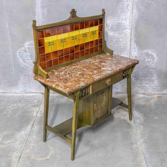 Wood Victorian Washstand, 1890s For Sale - Image 7 of 18