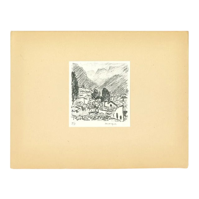 Albert Marquet, Mountains In Canton Grigioni, Lithograph, Early 20th Century For Sale