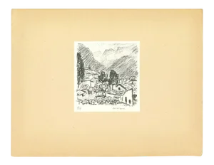 Albert Marquet, Mountains In Canton Grigioni, Lithograph, Early 20th Century