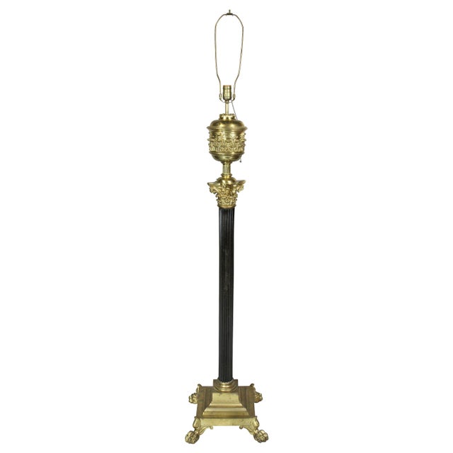 Metal Victorian Brass Floor Lamp For Sale - Image 7 of 7